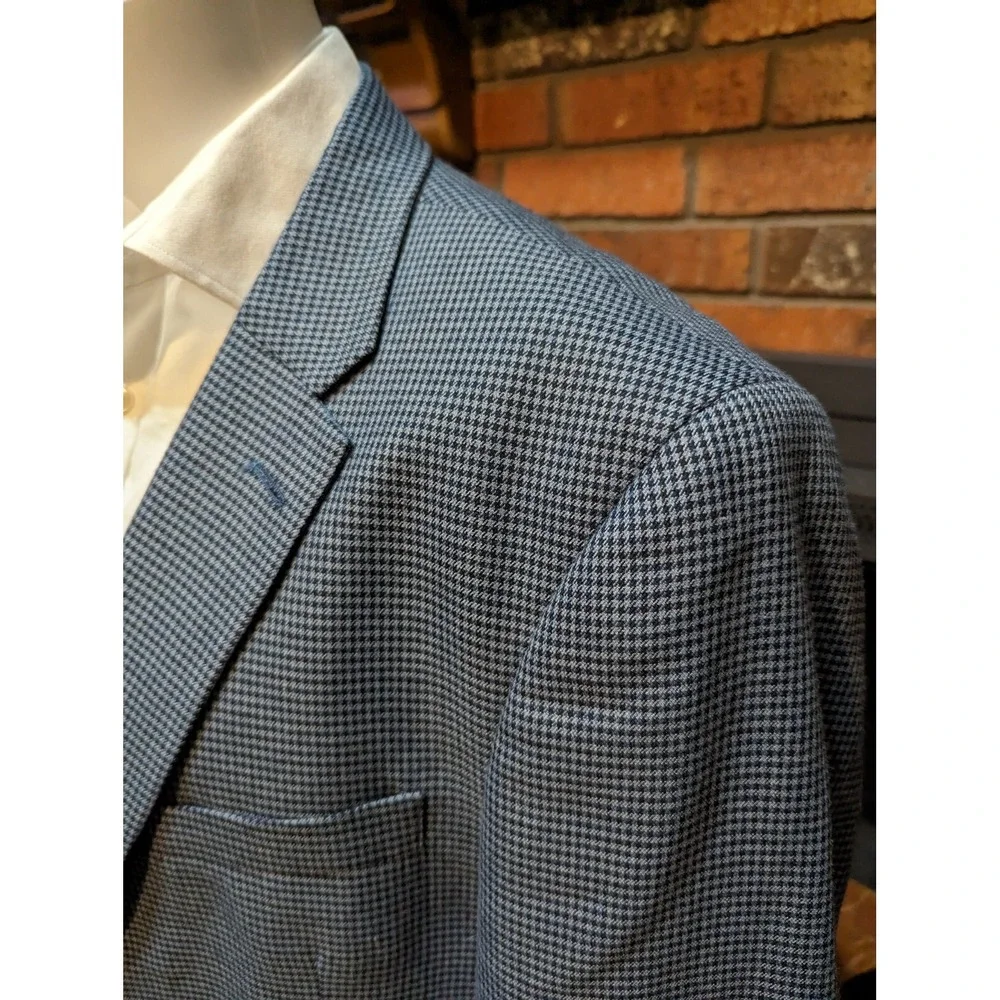 Tommy Hilfiger Mens Two Button Blazer Polyester Blend Blazer Sport Jacket 46R
